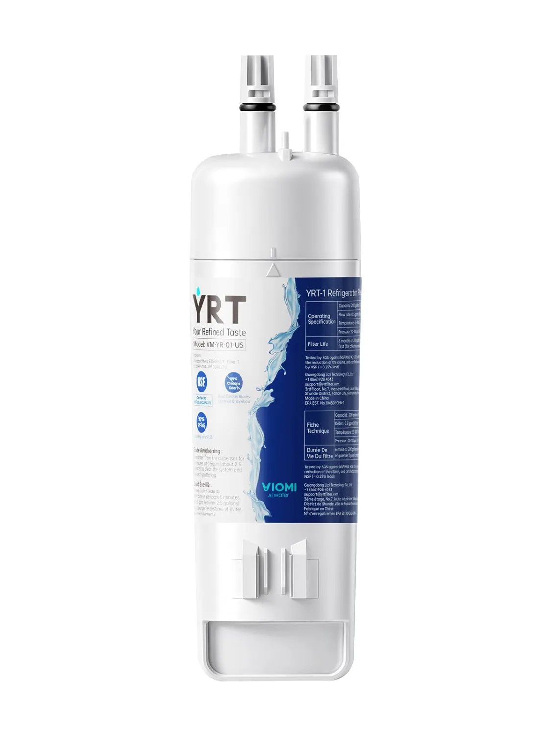 YRT EDRIRXD1 Replacement for Everydrop Filter 1, W10295370A, WHR1RXD1, Kenmore 46-9081, 46-9930, Ice & Water Filter Replacement, NSF/ANSI 372&53&42 Certified, Refrigerator Water Filter (Pack of 1)