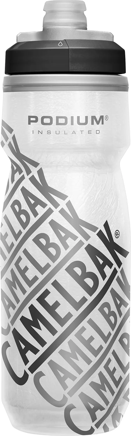 CamelBak Podium Chill Insulated Bike Squeeze Water Bottle, Cold Retention for Cycling, 21oz, Race Edition