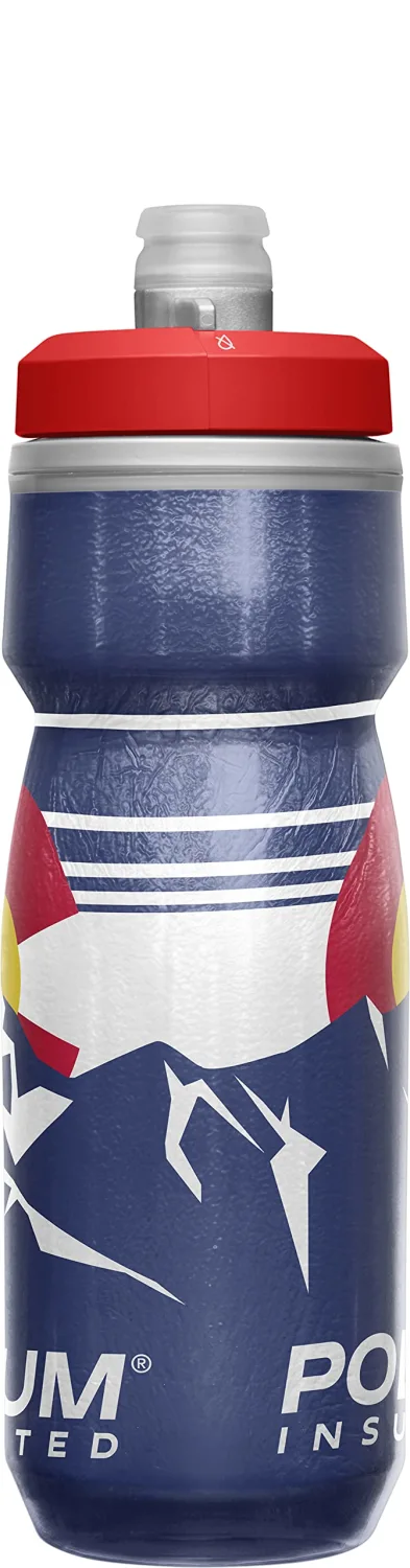 CamelBak Podium Chill Insulated Bike Squeeze Water Bottle, Cold Retention for Cycling, 21oz, Colorado