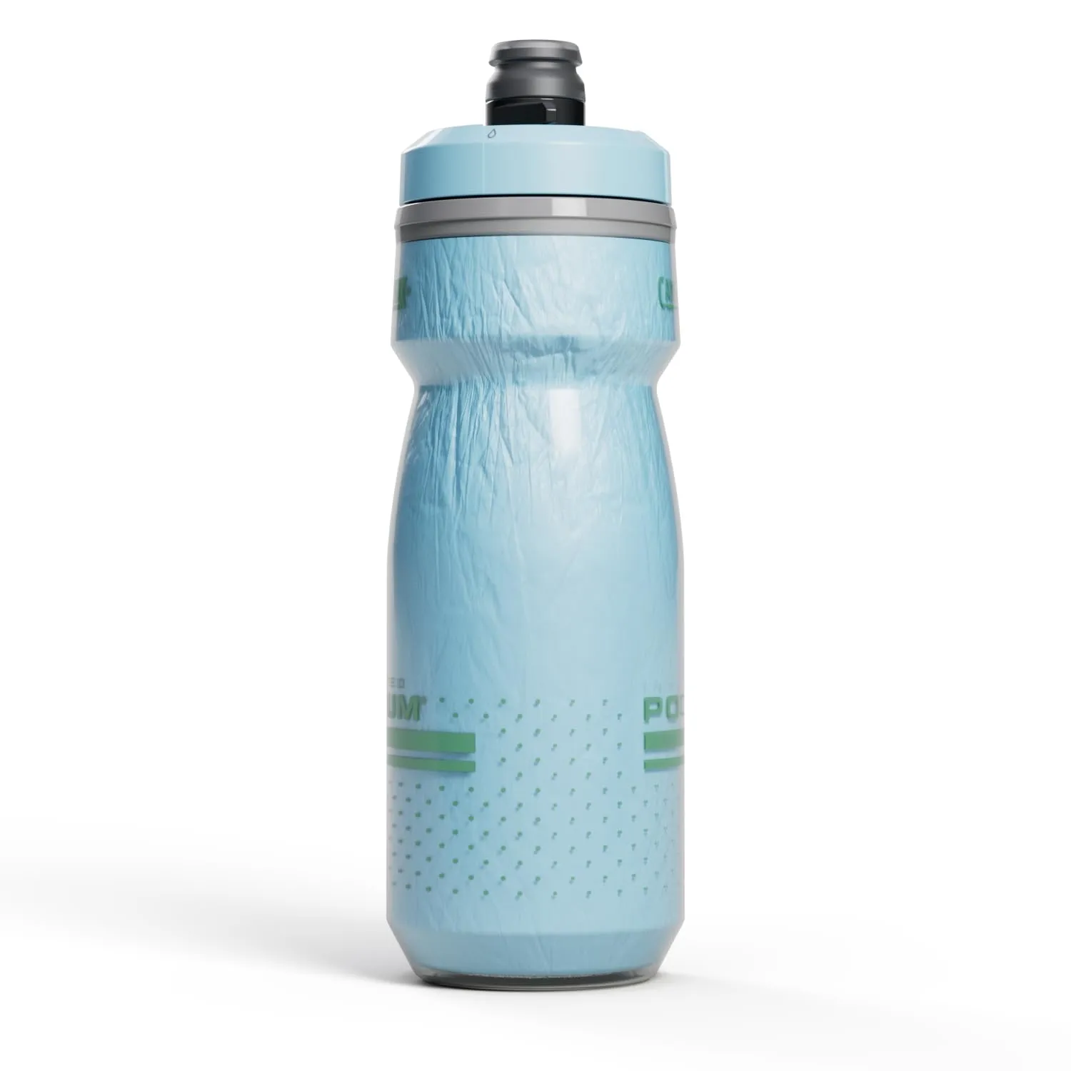 CamelBak Podium Chill Insulated Bike Squeeze Water Bottle, Cold Retention for Cycling, 21oz, Crystal Blue