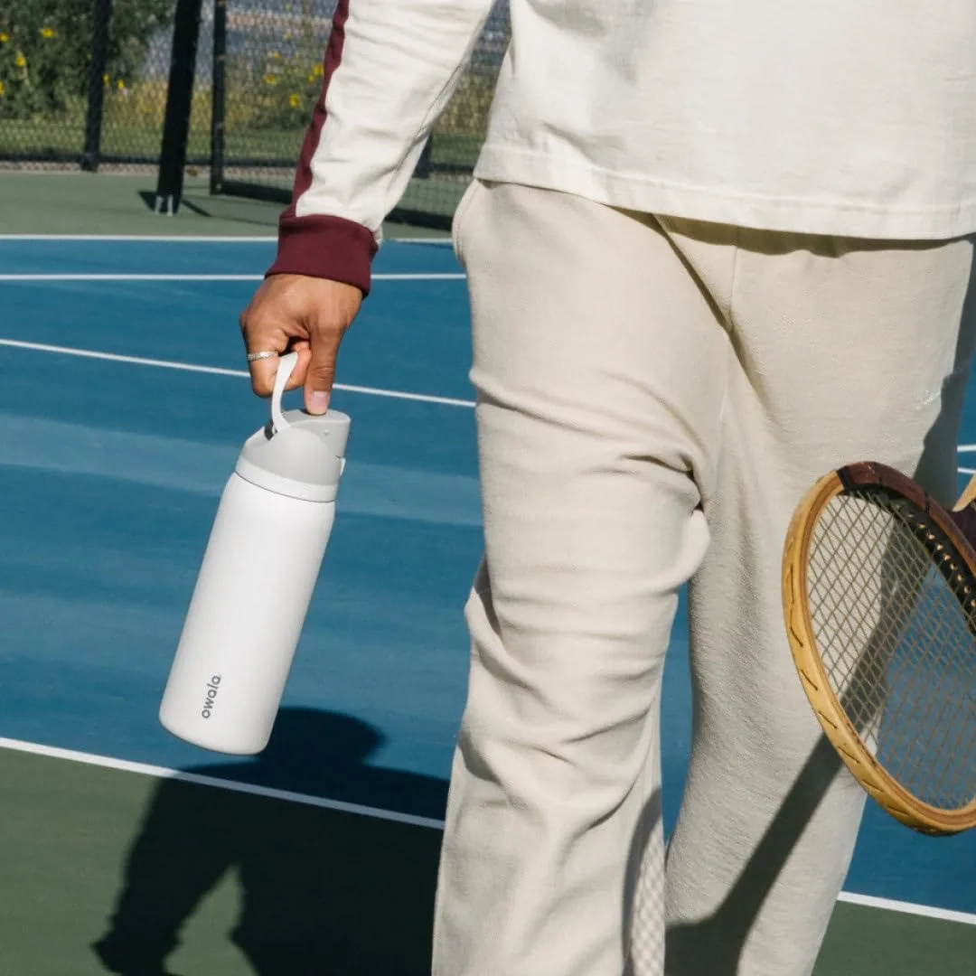 Owala FreeSip Insulated Stainless Steel Water Bottle with Straw, BPA-Free Sports Water Bottle, Great for Travel, 32 Oz, Lemon Limeade