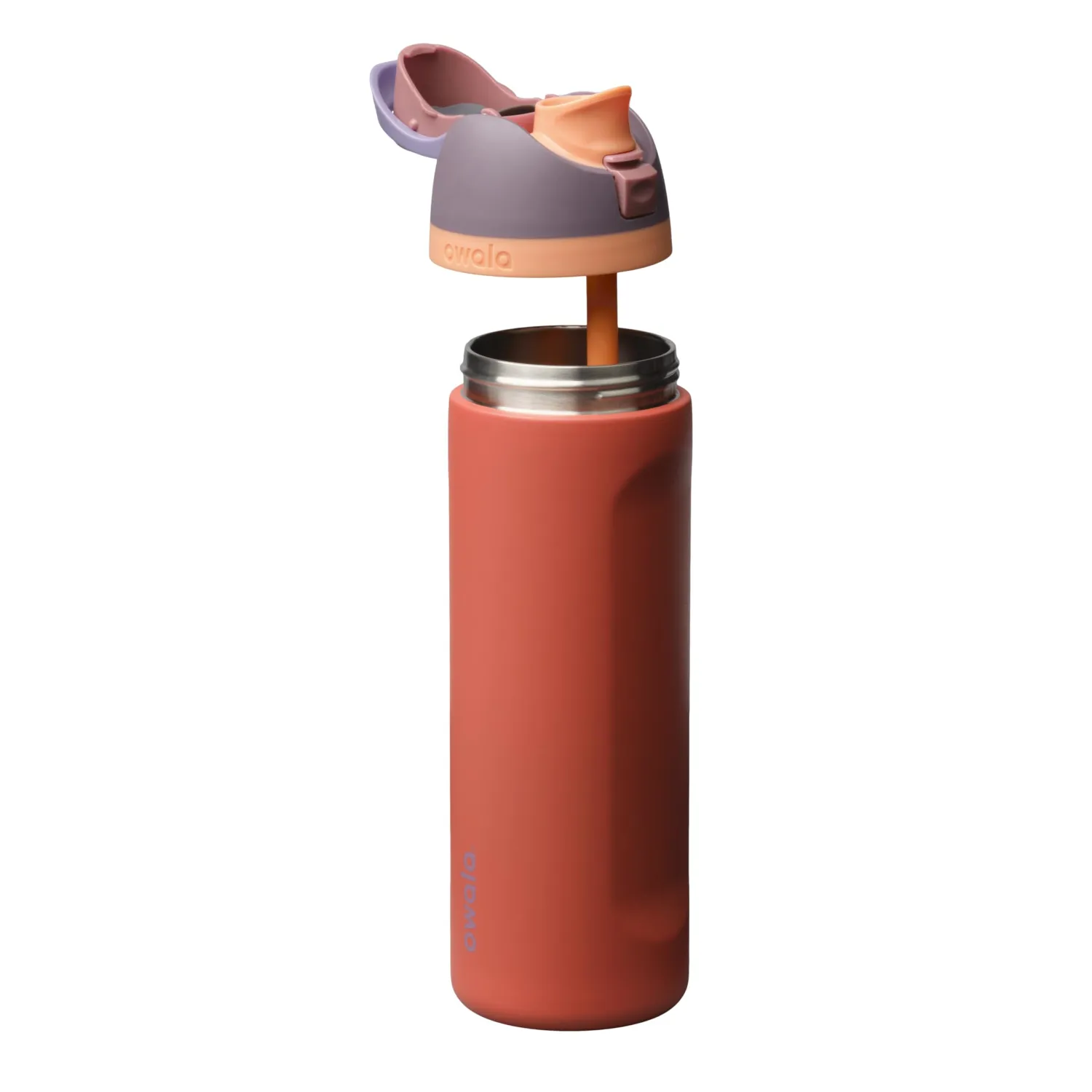 Owala FreeSip Insulated Stainless Steel Water Bottle with Straw, BPA-Free Sports Water Bottle, Great for Travel, 24 Oz, Terracotta Sunset