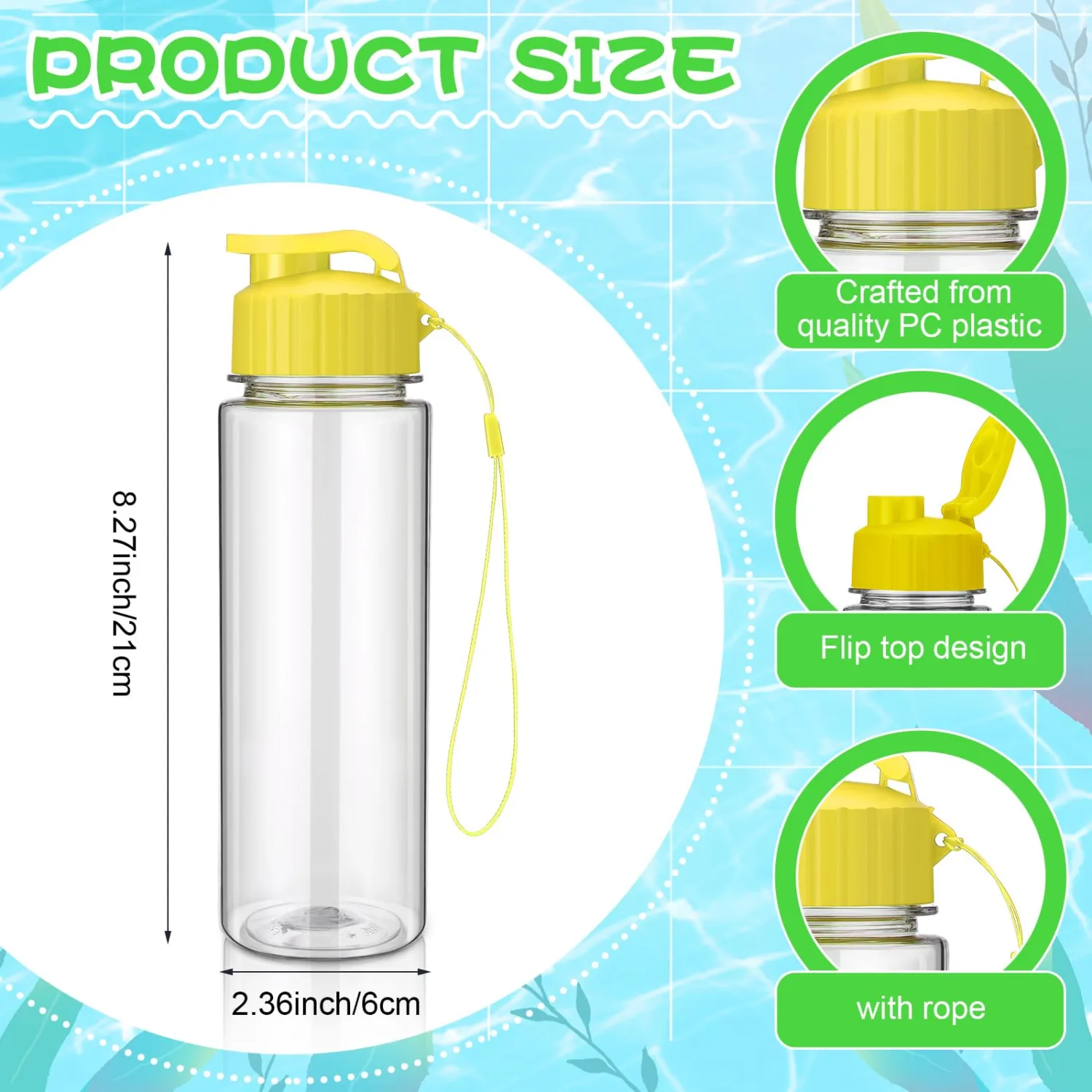 Mifoci 20 Pieces Water Bottle Bulk 17 oz Plastic Water Bottles Bulk Gym Sports Adults Reusable Large Bottles with Leak Proof Flip Top for Party Outdoor (Stylish Colors)