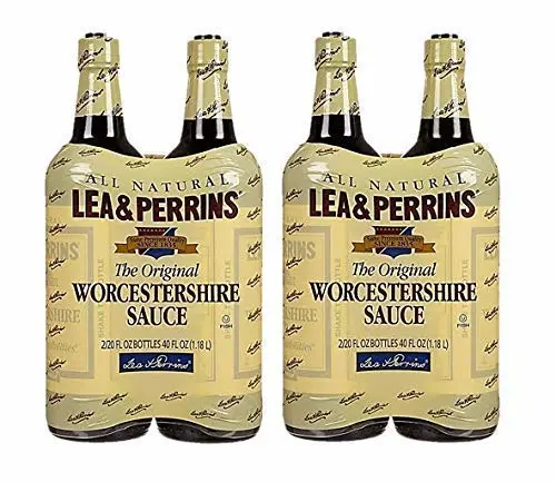 Lea & Perrins Worcestershire Sauce All Natural Kosher - Pack of 4 Bottles - 20oz Each !