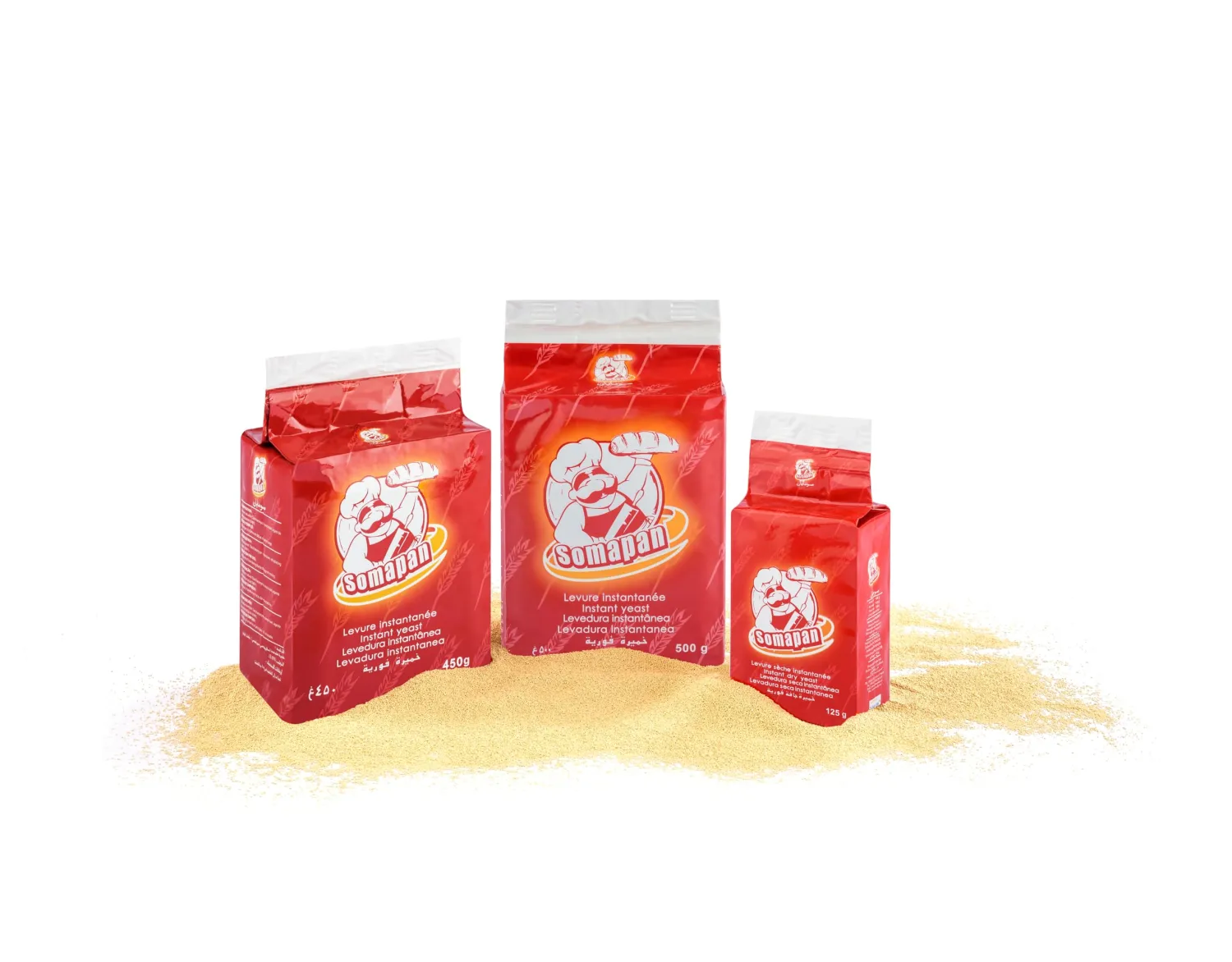 SomaPan Instant Dry Yeast | 1 LB (Pack Of 1) [IMPROVED] Fast Acting Self Rising Yeast for Baking Bread, Cake, Pizza Dough Crust | Kosher & Halal | Quick Rapid Rise Leavening Agent for Pastries