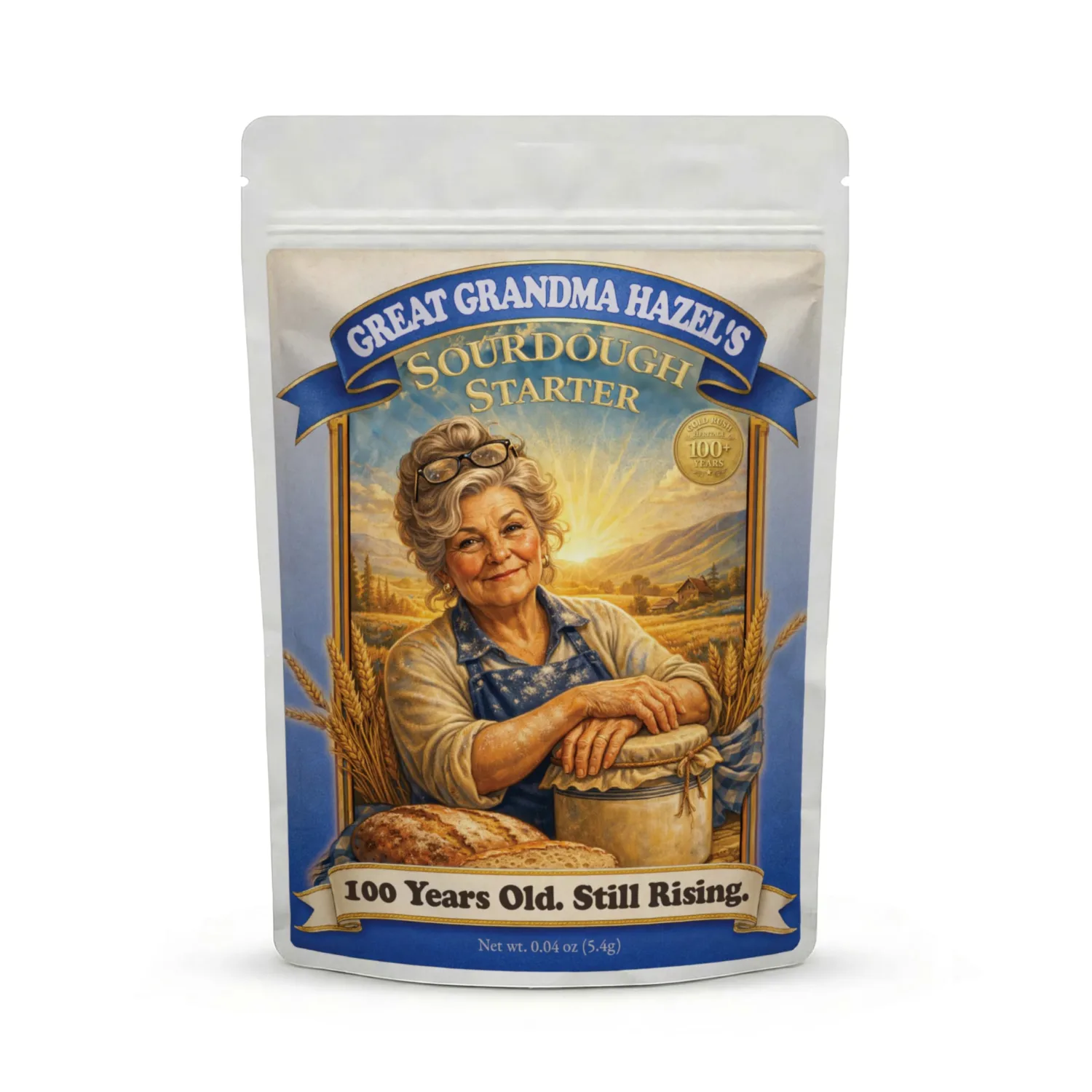 Great Grandma Hazel’s Sourdough Starter Culture – Dehydrated Wild Yeast Bread Starter for Homemade Artisan Sourdough Baking, Live Active Cultures, Unbleached Flour, Reusable Baking Culture