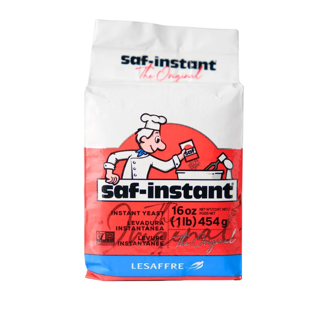 SAF-INSTANT YEAST RED LABEL SINGLE 1 lb (16oz) PACKAGE (Pack of 3)
