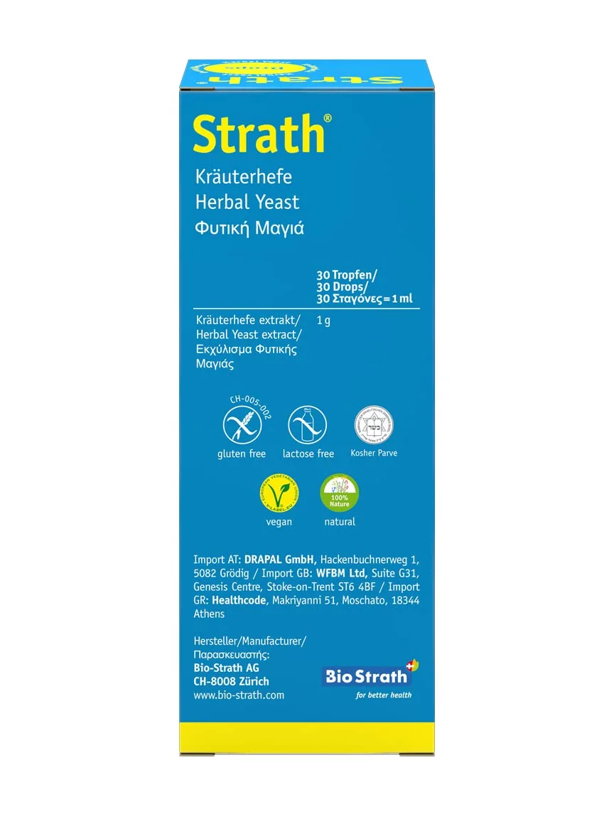 Strath Nutritional Yeast Liquid Syrup 3.4 Oz - Vegetarian, Lactose Free, Artificial Additive Free - Digestive Support, Nutrient Absorption - Great Tasting Daily Supplement - Prebiotic and Postbiotic