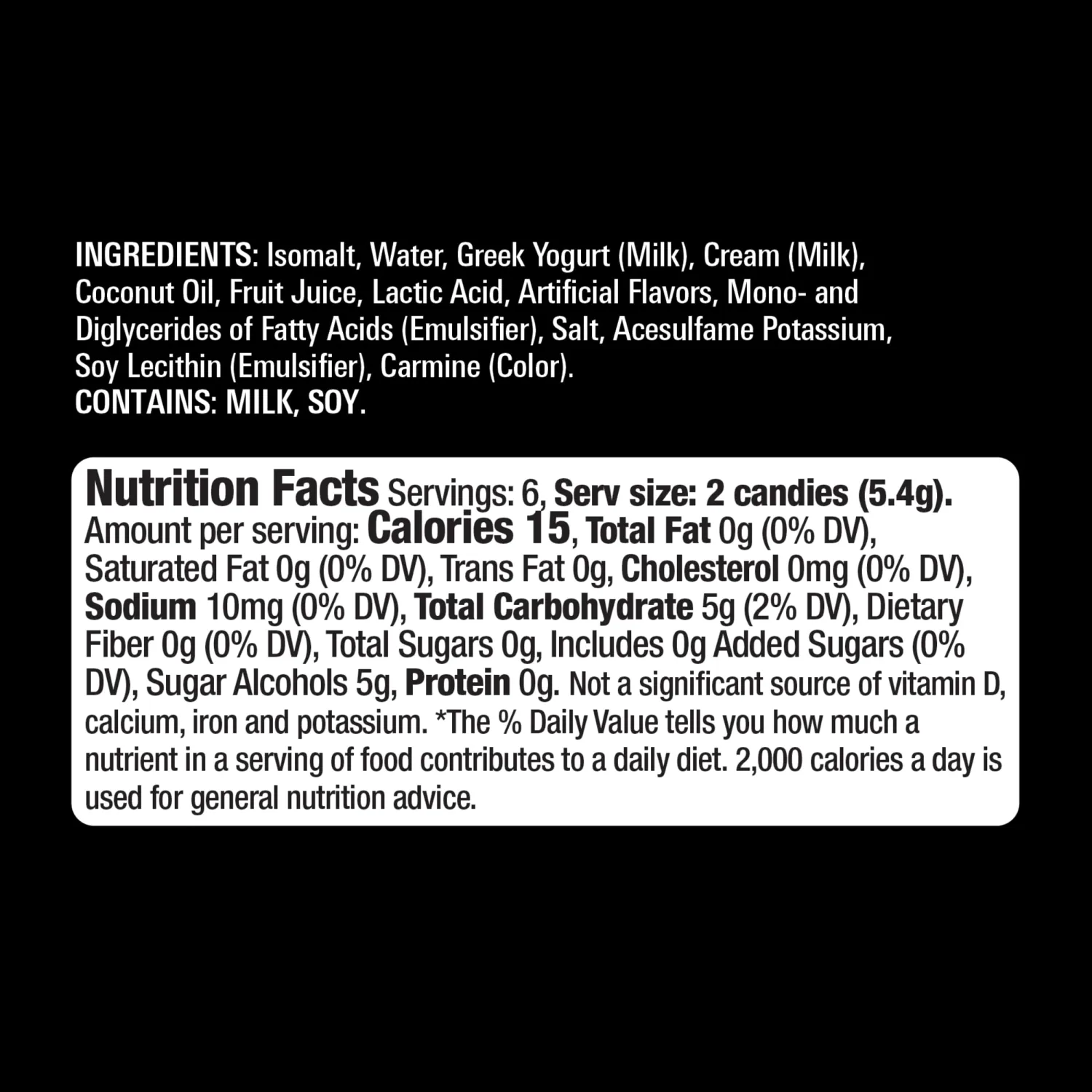 ZERO Sugar Free Hard Candies, Strawberry & Greek Yogurt, Made with REAL Greek Yogurt (Pack of 12)