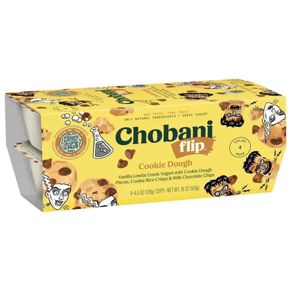 Chobani® Flip® Low-Fat Greek Yogurt Cookie Dough 4.5oz 4PK