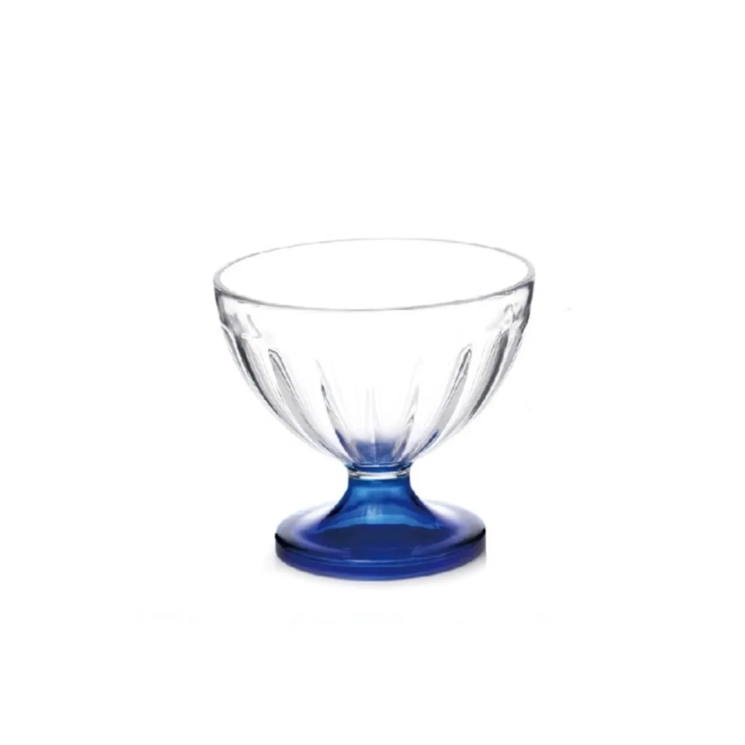 Clear Ice Cream Dessert Cups 250ML Transparent Red Wine Goblet Small Plastic Yogurt Pudding Cup Party Supplies(Blue)