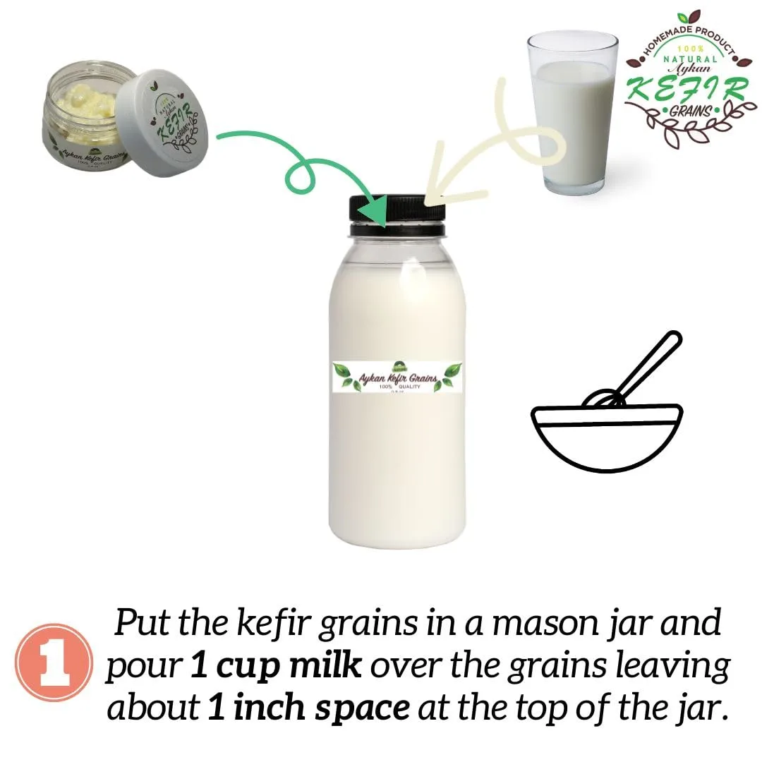 Fresh Milk Kefir Grains - 1 TBSP