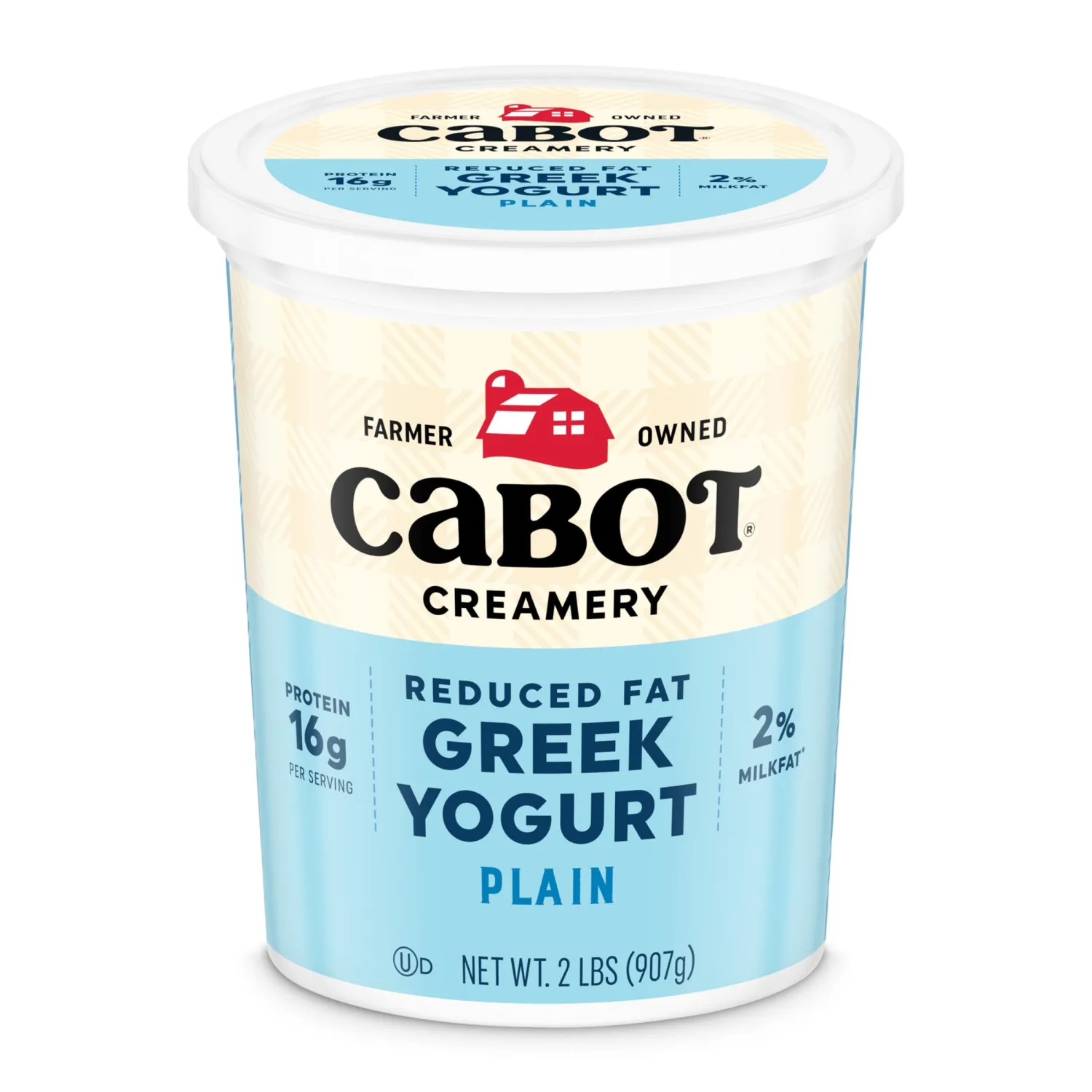 Cabot Creamery Lowfat Plain Greek Yogurt 2 lb