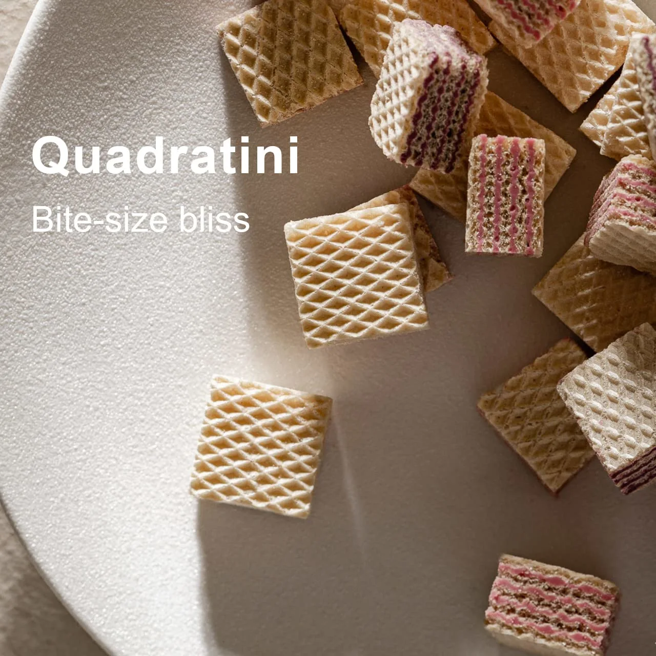 Loacker Quadratini Strawberry Wafer Cookies, 30% Less Sugar, 6-Pack