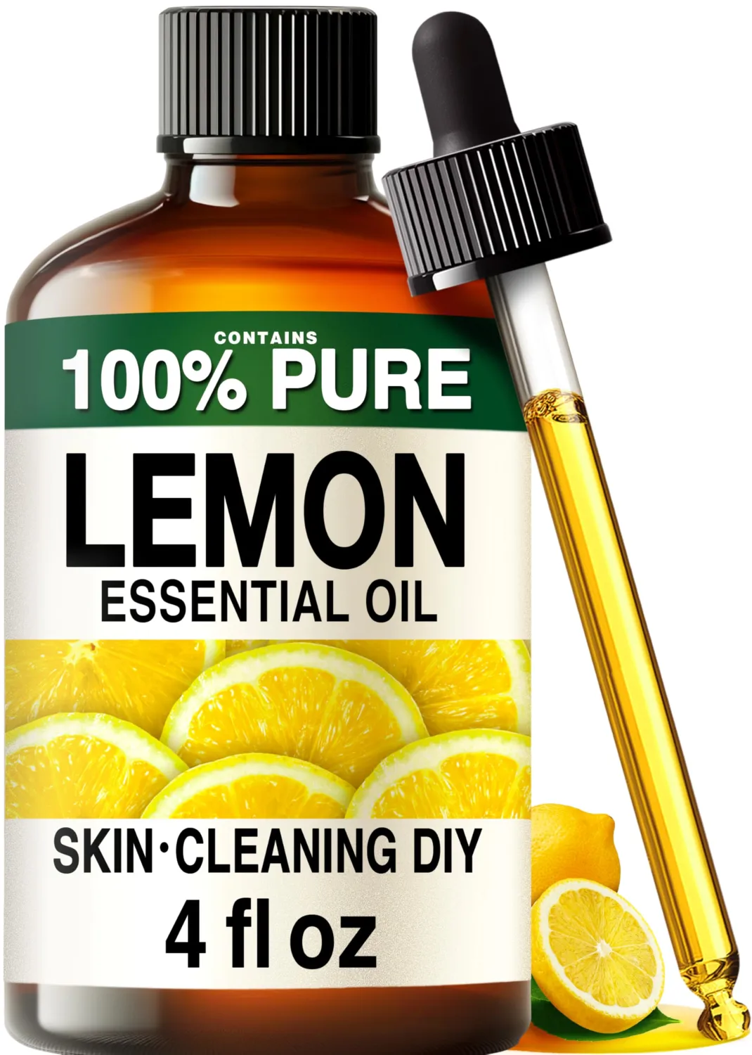 Kukka Lemon Essential Oil - Huge 4 Fl Oz - 100% Pure Natural Lemon Oil for Skin, Cleaning, Diffuser & DIY - Natural Lemon Essence Oil for Aromatherapy, Soap Making & More | Cold-Pressed Italian, Undiluted, for Diffuser, Aromatherapy, Cleaning, Household Use - GC-MS Tested, Non-GMO