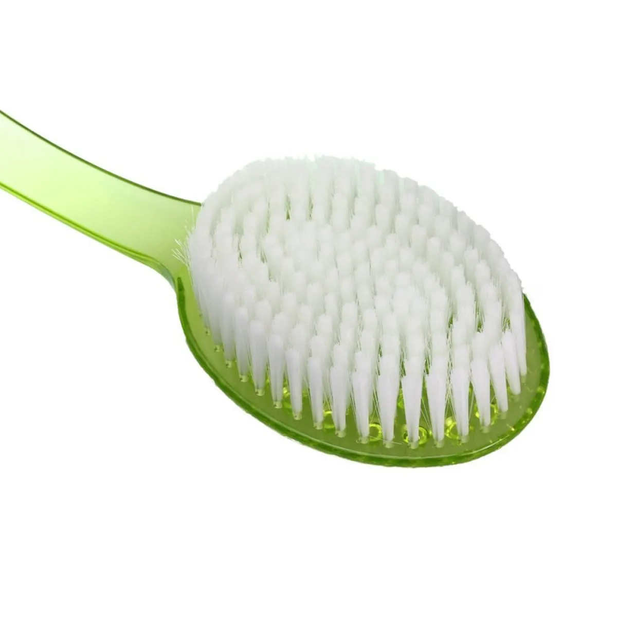 2pcs Long Handle Shower Bath Brush Set with Soft Bristles Exfoliating Back Scrubber for Home Bathroom Use in Blue and Green