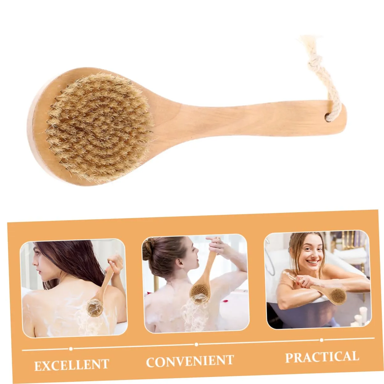 FRCOLOR Exfoliating Bath Brush Body Scrubber Shower Brush for Safe Comfortable Use