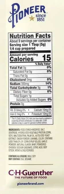 Pioneer Baking, Gravy & Seasoning Mixes - 12 packages (Gluten Free Brown 1.61oz)