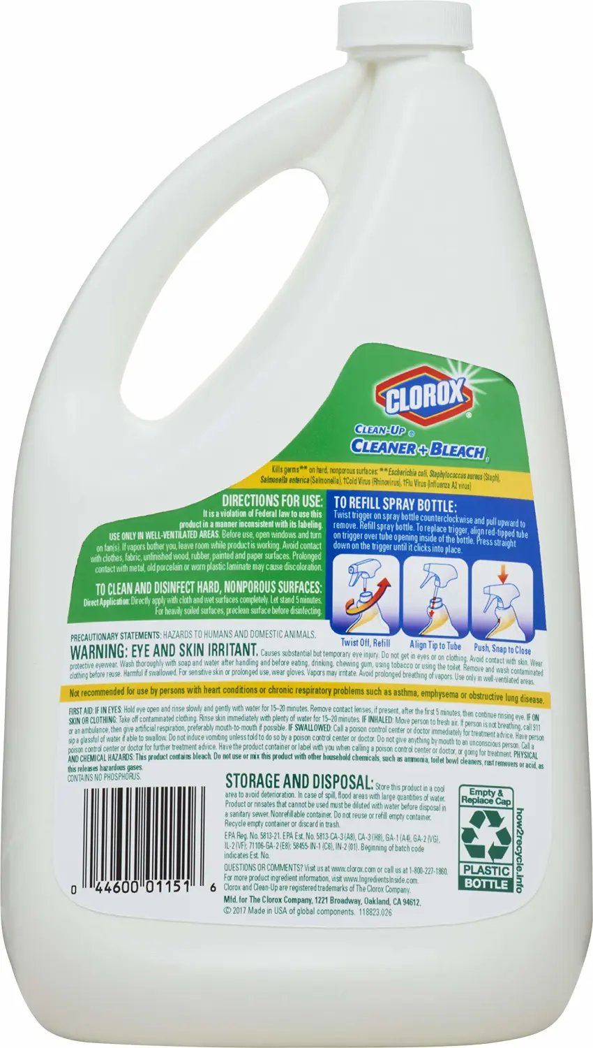 Clorox Clean-Up All Purpose Cleaner with Bleach Original, 64 Ounce Refill Bottle (Package May Vary)