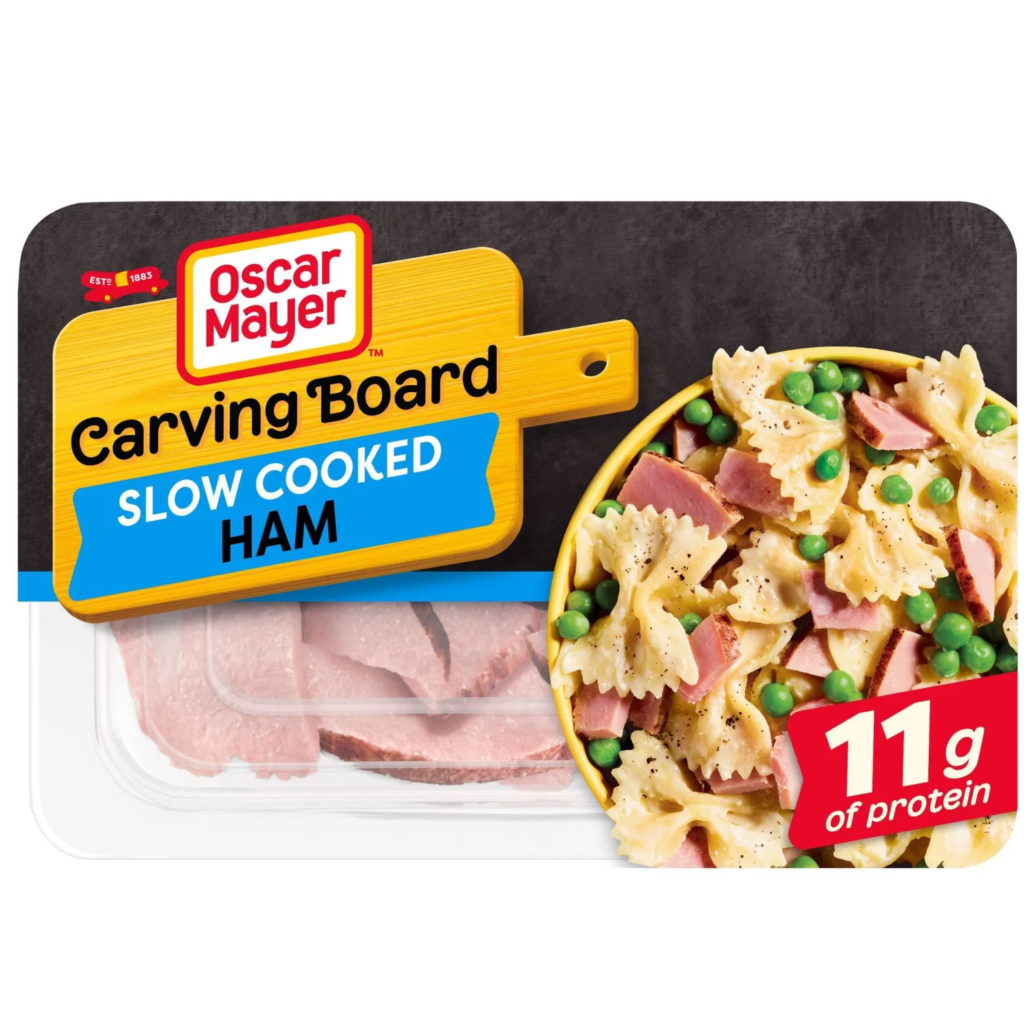 Oscar Mayer Carving Board, Slow Cooked Ham Sliced Deli Meat, 7.5 oz Pack
