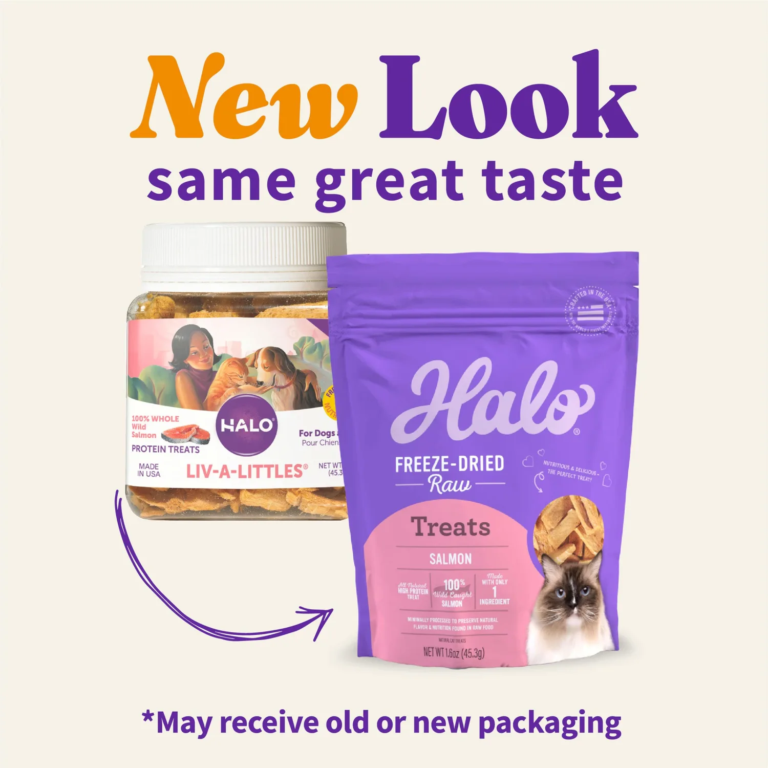Halo, Treats Liv A Little Salmon, 1.6 Ounce