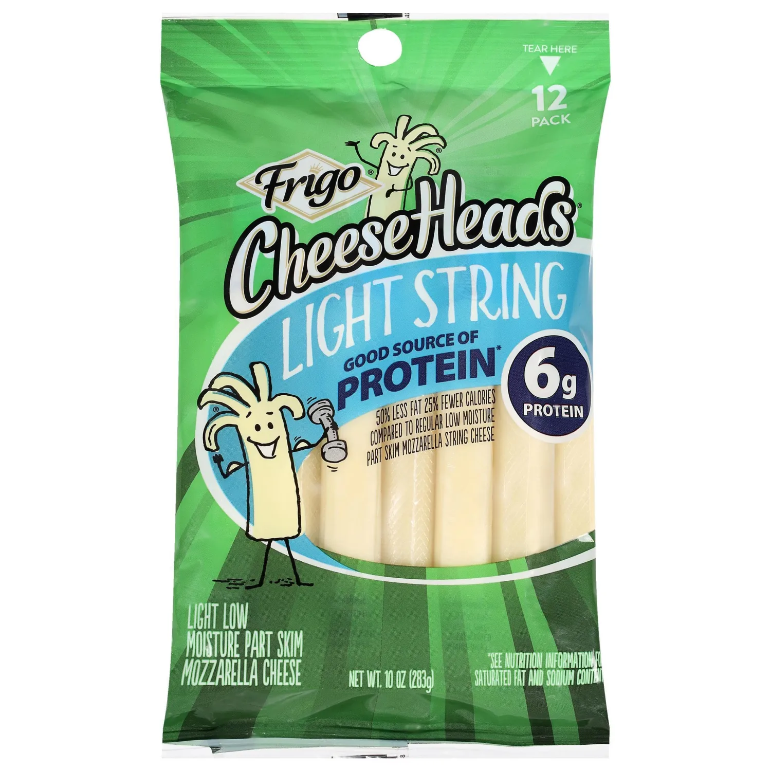 FrigoCheese Heads, Light String Cheese 12 Count, 10 oz