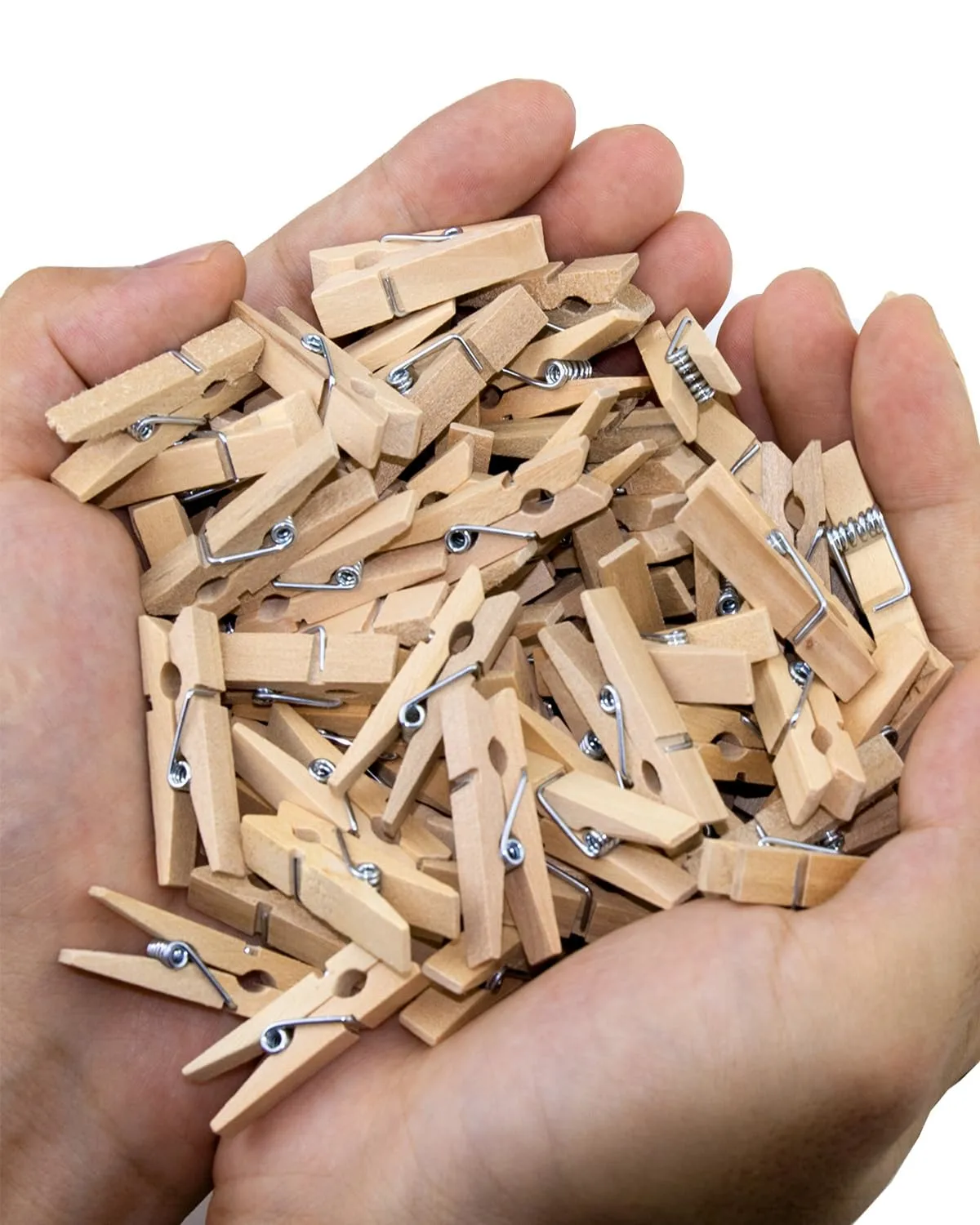 1.4 Inch Mini Clothespins, 100pcs Small Clothes Pins for Photos | Small Clothes Pins Wooden, Mini Photo Clips for Baby Shower Crafts DIY Project