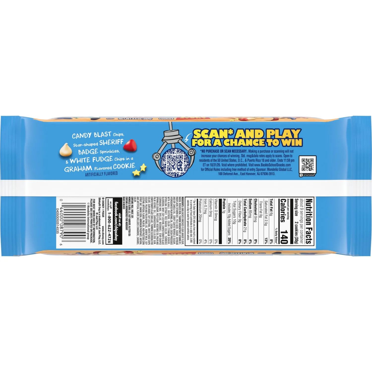 CHIPS AHOY! with Disney and Pixar's Toy Story Crunchy Candy Blasts Fudgy Chocolate Chip Cookies, Special Edition, 9.5 oz | Crunchy, Fudgy Chocolate Chip Cookies, Special Edition, Certified Kosher