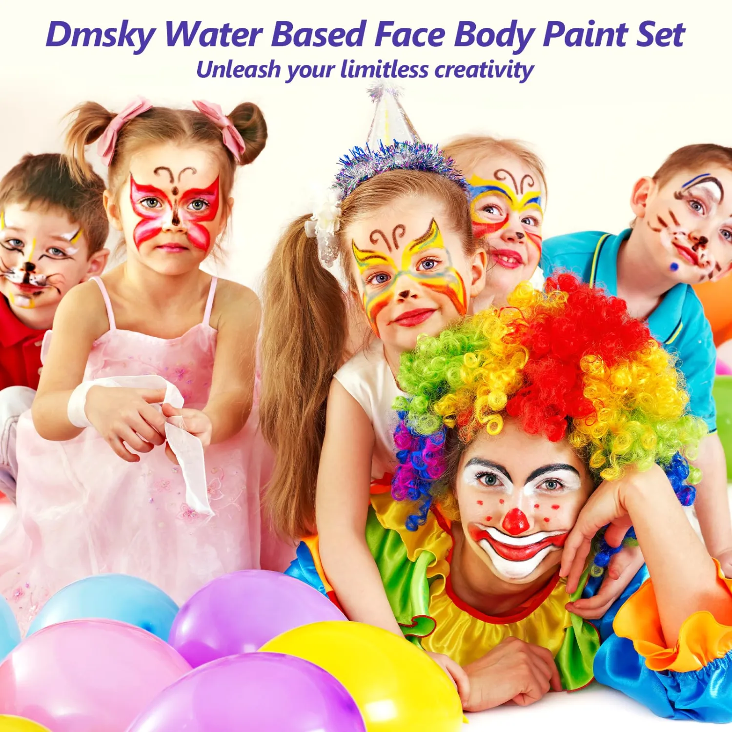 20 Colors Face Body Paint Cream,Water Based Face Paint for Adults,Face Painting kit for Stage Cosplays,Halloween SFX Makeup,0.7 FL OZ Each