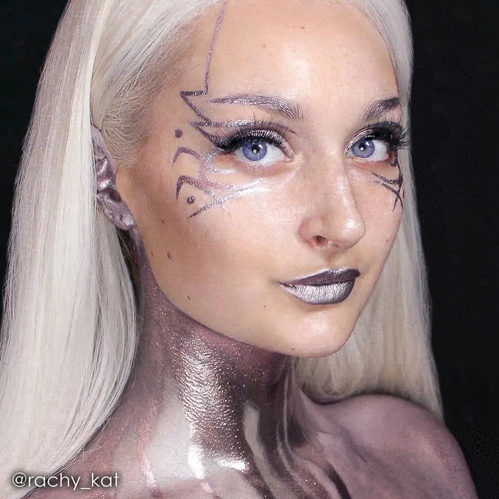 Mehron Makeup Metallic Powder - LAVENDER | High Shine, Metallic Pigment for Face Paint, Eyeliner, Cosplay, Halloween, & Creative Makeup. Cruelty Free & Made in the USA.