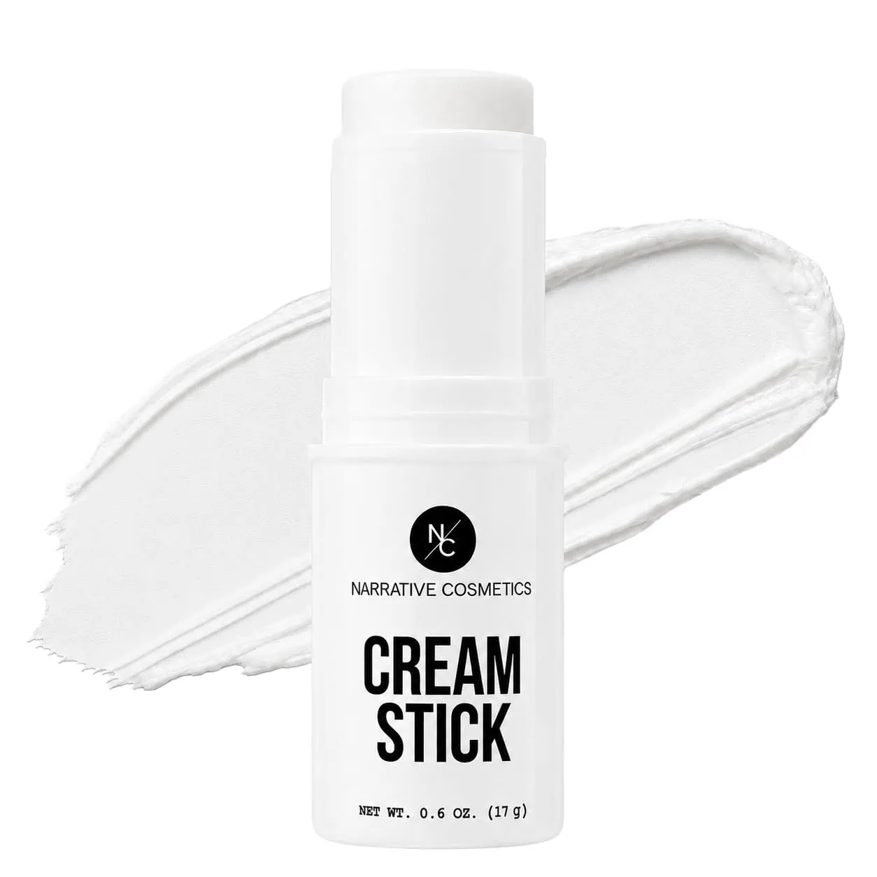 Narrative Cosmetics Cream Stick Face & Body Paint – White – Professional Full-Coverage SFX Makeup for Halloween, Cosplay & Theater, 0.6 oz (17 g)