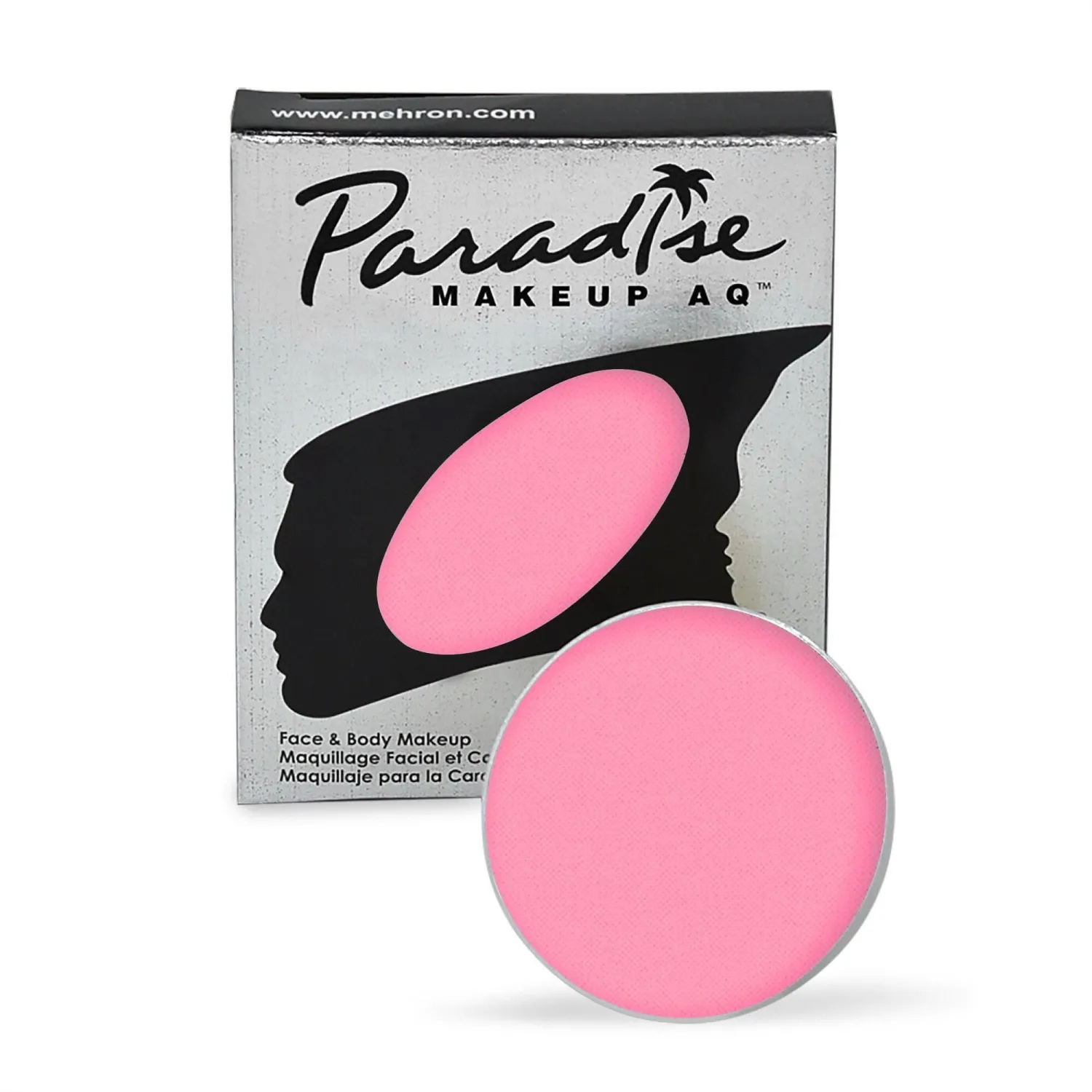 Mehron Makeup Paradise AQ - PASTEL PINK, Water-Activated Face & Body Paint | .25 oz Professional Face & Body Paint Makeup for Cosplay, Theater, & Halloween. Vegan, Cruelty-Free, & Made in USA.