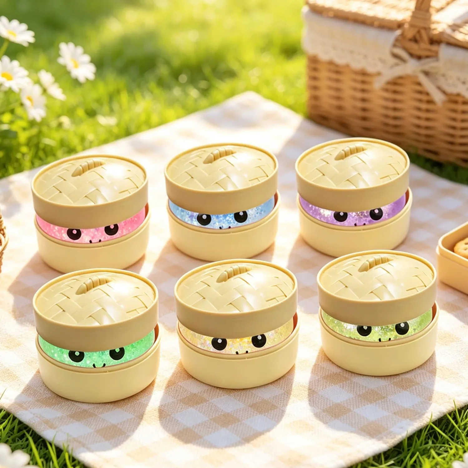 6Pcs Mini Squishy Mystery Squishy Stress Balls Fidget Sensory Toy Soft Squeeze Decompression Dough