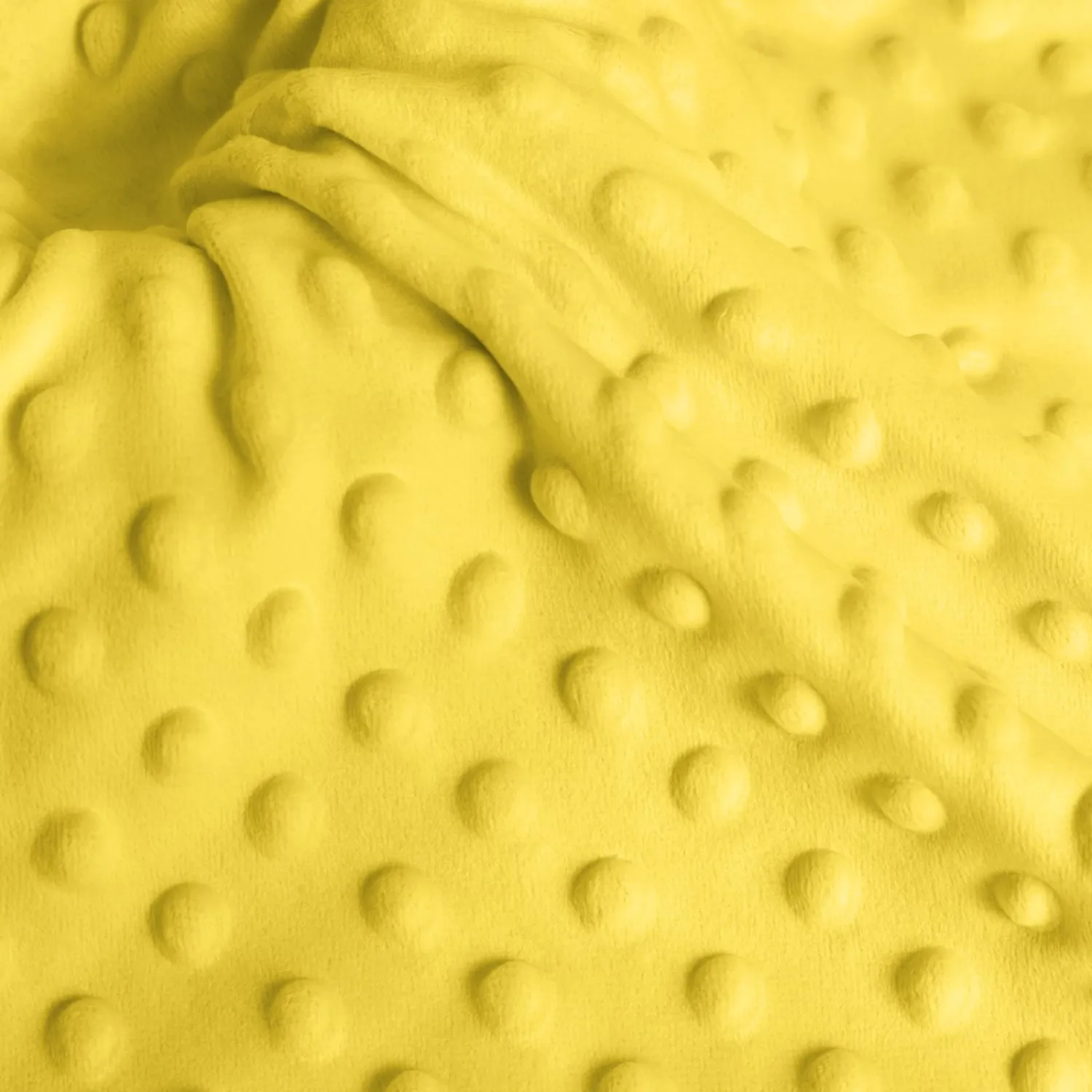 Minky Dot Fabric 65" Wide By The Yard Soft Fleece Fabric for Blanket, Pillow Covers, and DIY Crafts. (Gold Yellow, 2Y)