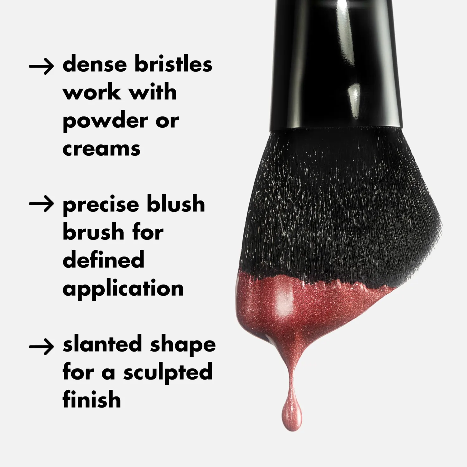 e.l.f. Angled Blush Brush, Face Makeup Brush For A Sculpted Look, Great For Cream, Liquid Or Powder Blush, Bronzers & more, Vegan & Cruelty-Free