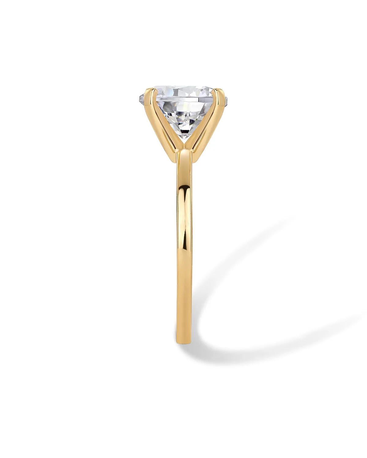 PAVOI 18K Sterling Silver Gold Round Cut Solitare 1.5 CT Moissanite Engagement Rings for Women - Moissanite Wedding Band for Women - Stone Promise Rings