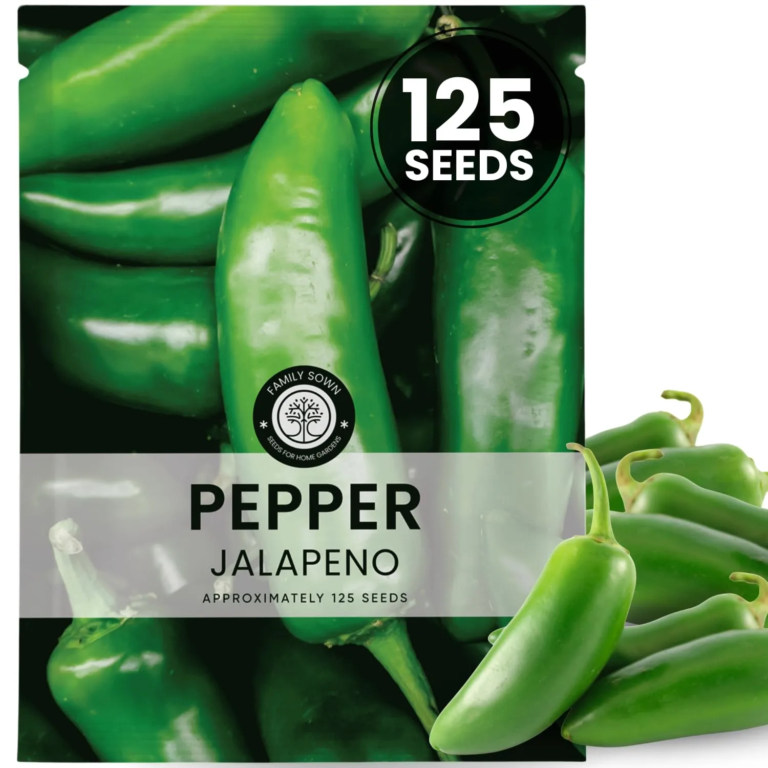 Jalapeno Pepper – 125 Premium Seeds for Planting – Spicy, Productive, Garden-Favorite Heirloom for the 2026 Season – 1 Gram Pouch