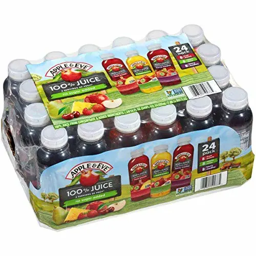 Evaxo Apple/Berry Medley/Fruit Punch Variety Pack 100% Juice 24 x 10 fl oz .#B