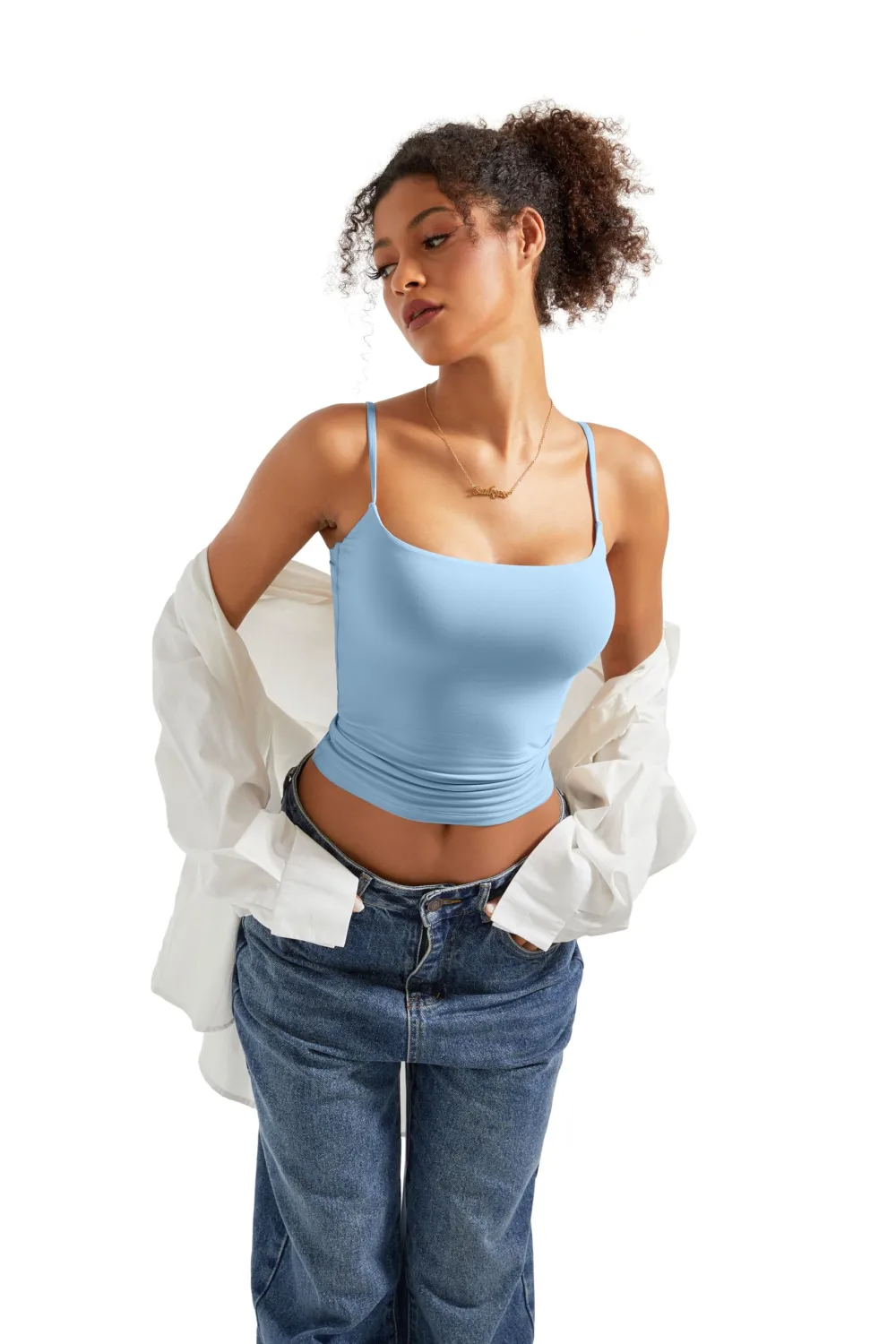 SUUKSESS Women Double Line Square Neck Tank Top Summer Y2K Going Out Basic Cami Shirt