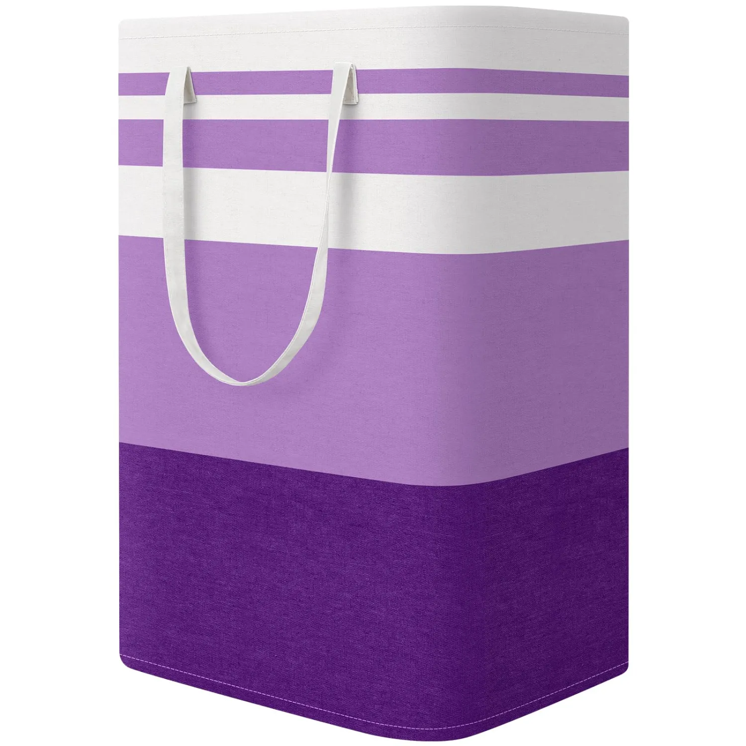 StorageRight Laundry Basket Hamper, 75L Collapsible Clothes Storage, Purple | Freestanding Clothes Hampers, Foldable design, with Easy Carry Handles, For Laundry, Bedroom, Dorm, Clothing, Towels, Toys