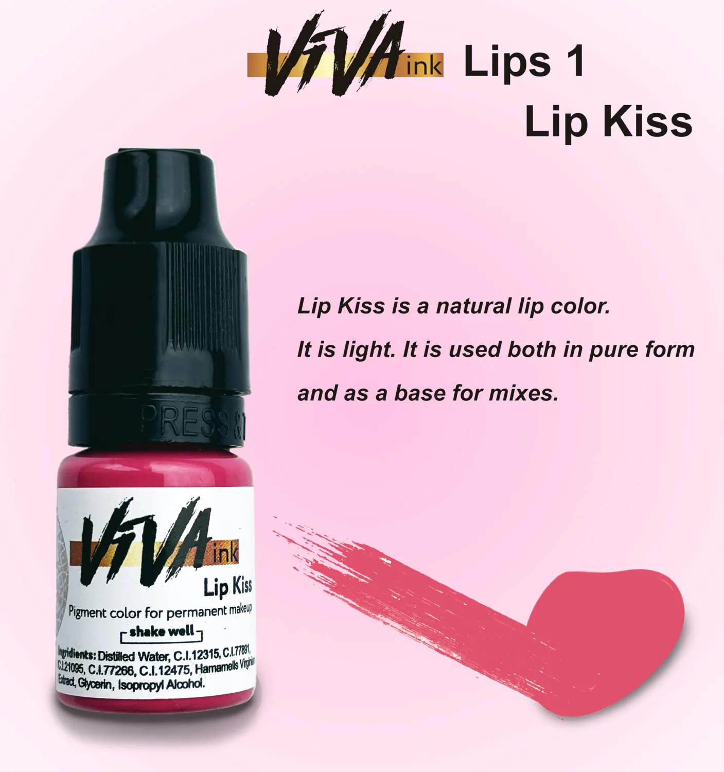 Lip Pigment – Lip Kiss – Permanent Lip Makeup – Microblading Ink for Durable and Colorful Lips – Long Lasting Color Lip Cosmetics (0.2 oz)