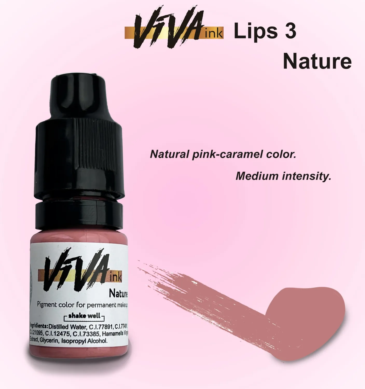Lip Pigment – Nature – Permanent Lip Makeup – Microblading Ink for Durable and Colorful Lips – Long Lasting Color Lip Cosmetics (0.2 oz)