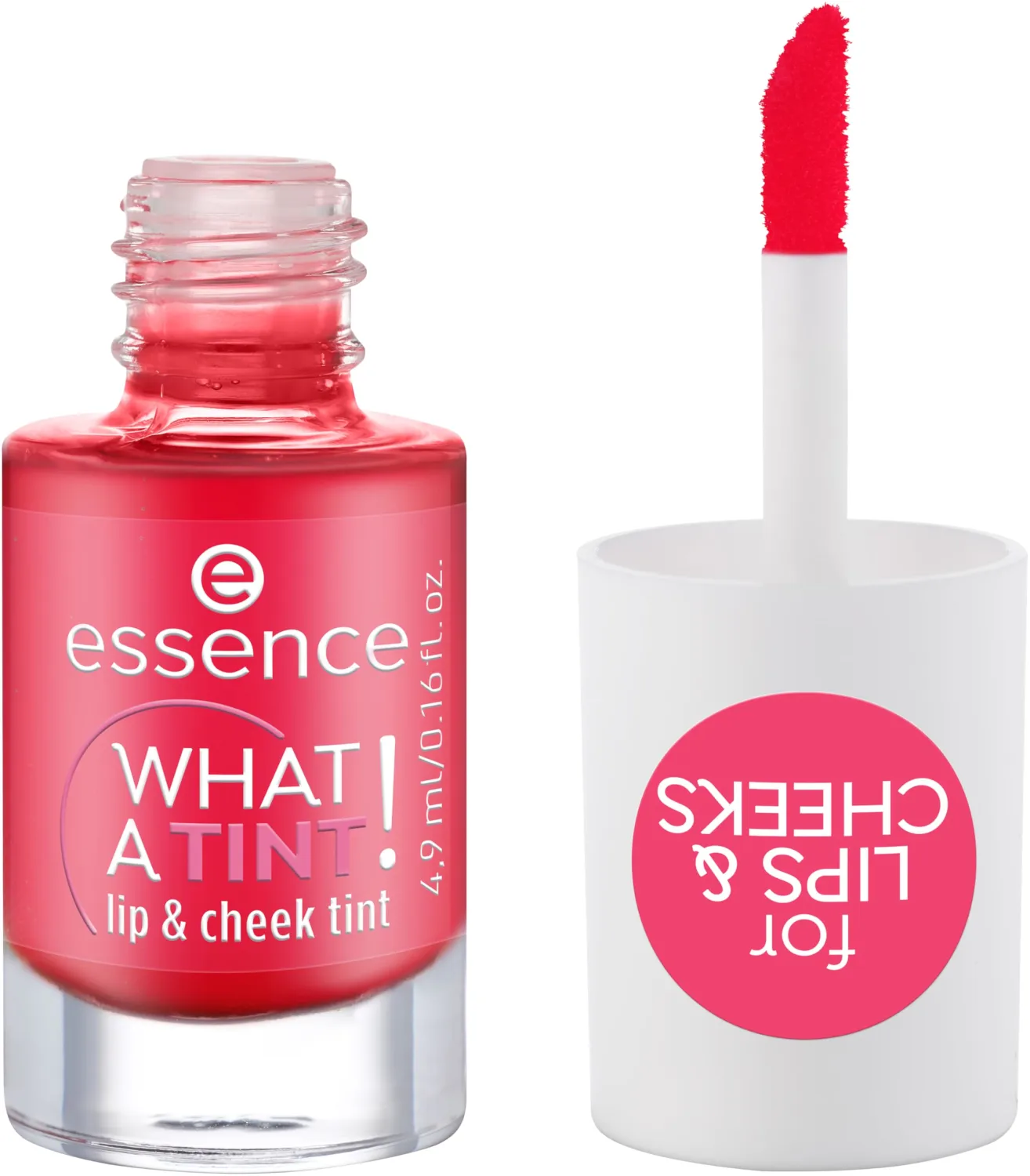 essence What a Tint! Long-Lasting Blush & Lip Stain (02 | Coral Sunset) | 2-in-1 Long-Lasting, Buildable, Non-Sticky, Transfer-Proof, Liquid Blush; Vegan & Cruelty Free, Paraben Free, 0.16 fl oz