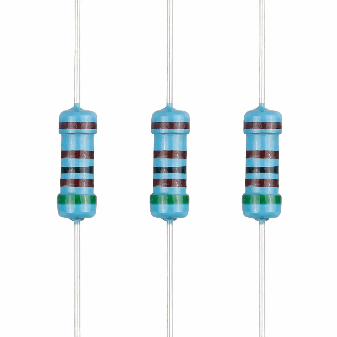 100pcs 5.1K ohm Resistor 1/2w (0.5Watt) ±1% Tolerance Metal Film Fixed Resistor, Multiple Values of Resistance Optional