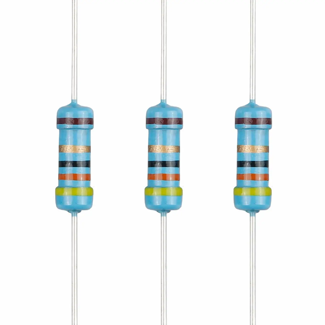 100pcs 43 ohm Resistor 1/2w (0.5Watt) ±1% Tolerance Metal Film Fixed Resistor, Multiple Values of Resistance Optional