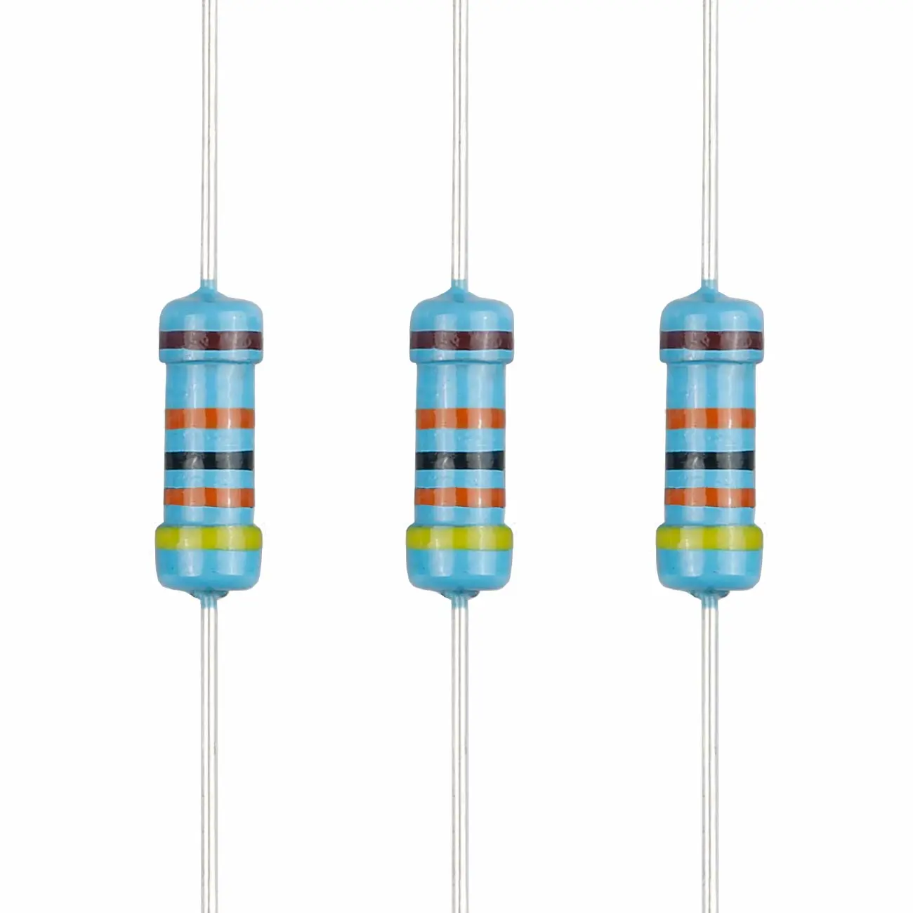 100pcs 430K ohm Resistor 1/2w (0.5Watt) ±1% Tolerance Metal Film Fixed Resistor, Multiple Values of Resistance Optional