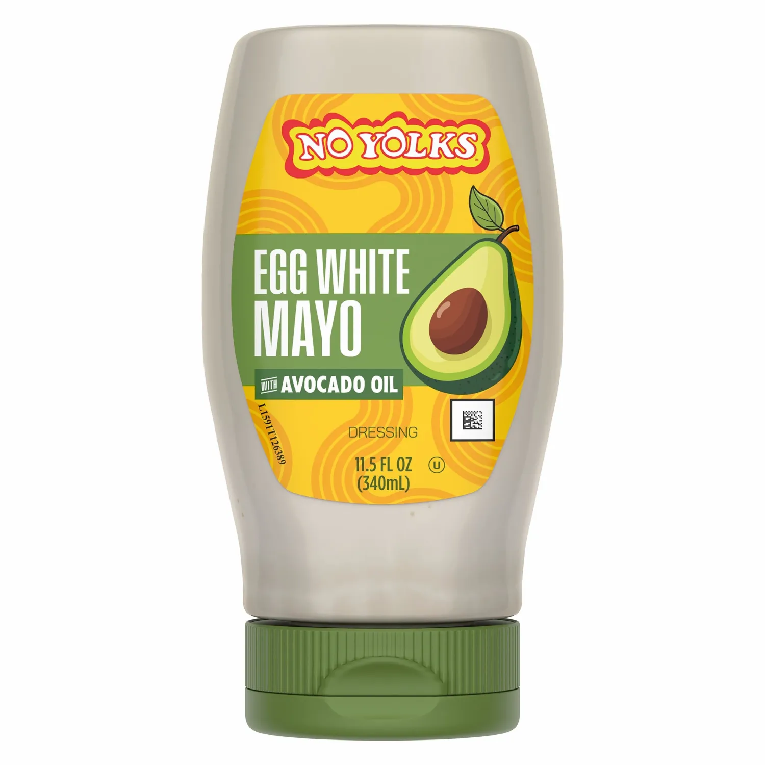 No Yolks Mayo with Avocado & Soybean Oil Blend, Flavor-Enhancing Spread, 11 OZ, Natural Ingredients