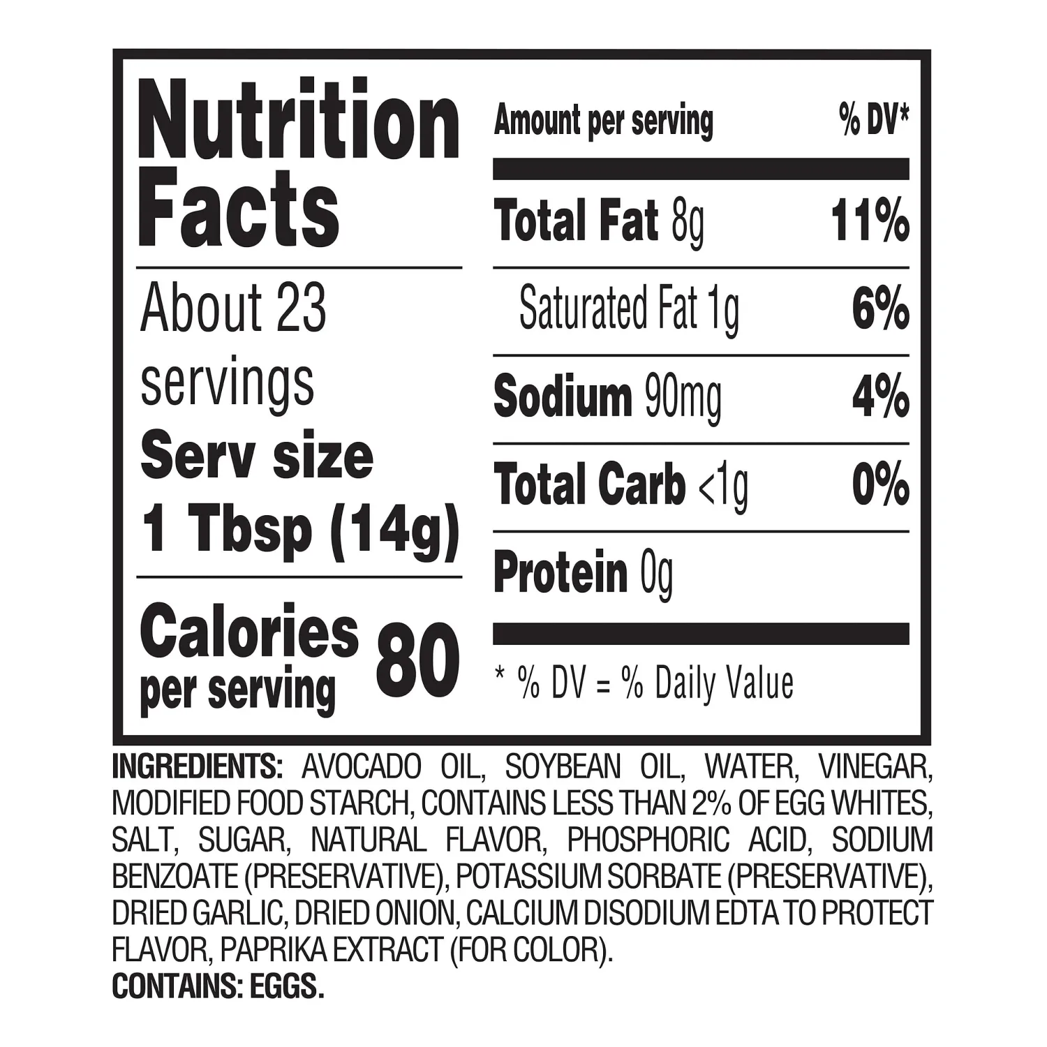 No Yolks Mayo with Avocado & Soybean Oil Blend, Flavor-Enhancing Spread, 11 OZ, Natural Ingredients