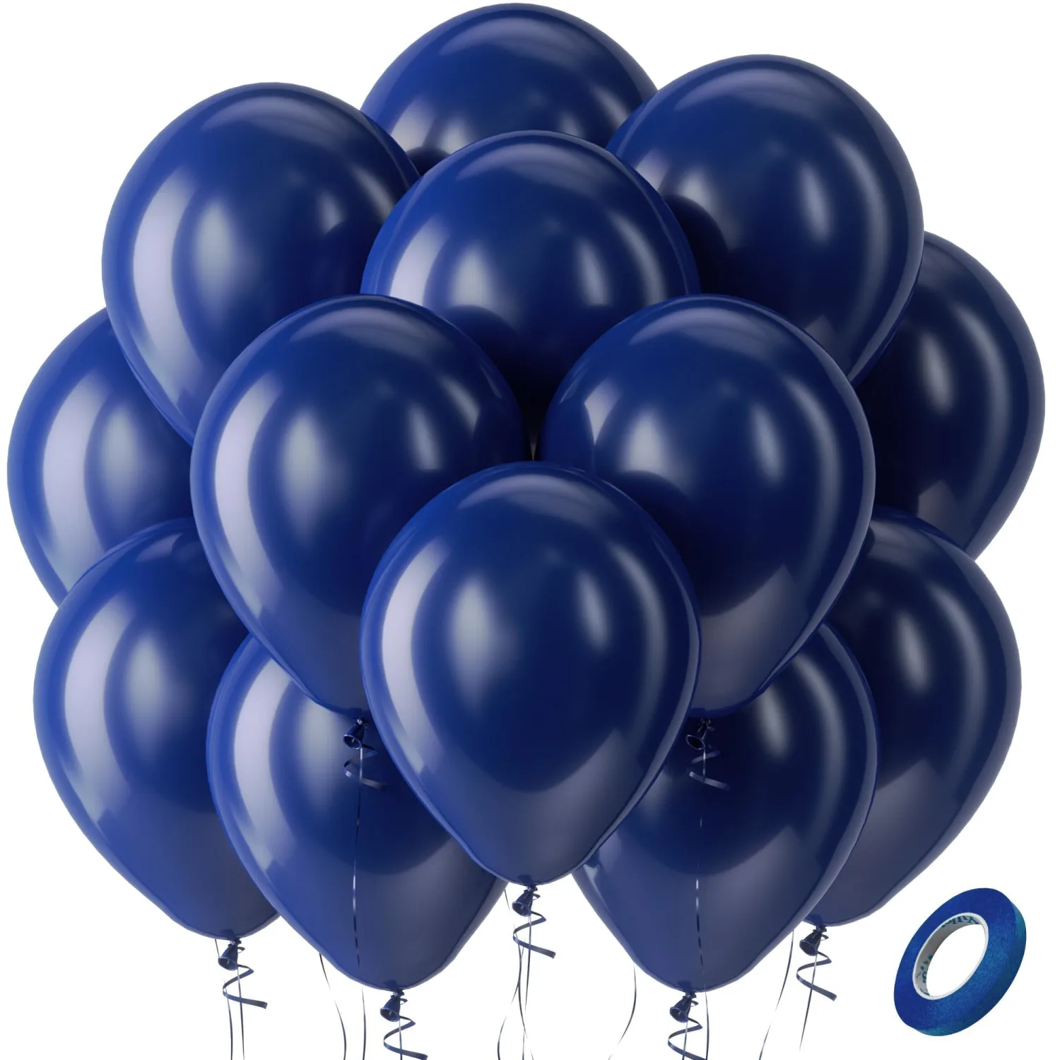 Navy Blue Latex Party Balloons 100 Pack 12 inch | Navy Balloons for Graduation Retirement Birthday Sports Bachelorette Party Backdrop Decorations