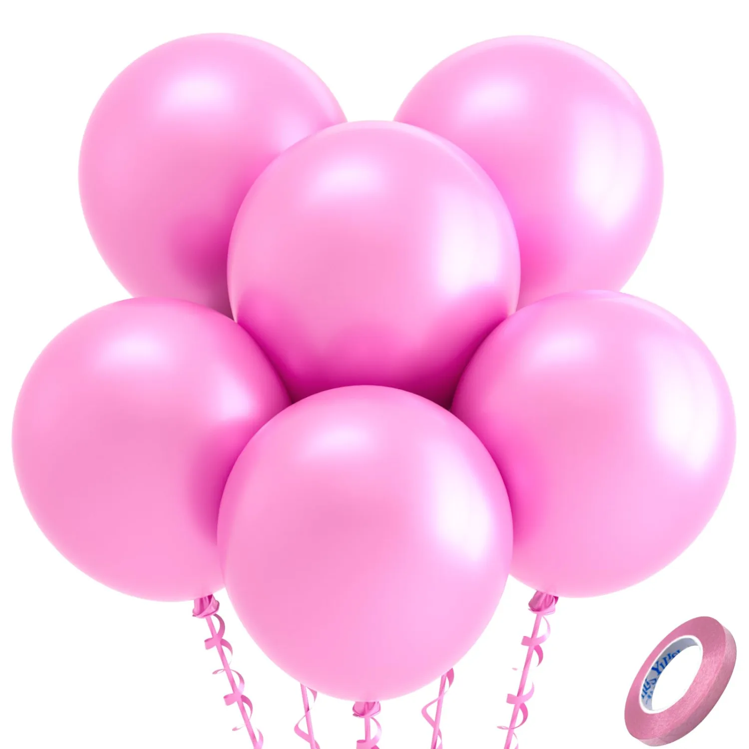 Pearl Pink Balloons Latex Party Balloons 30 Pack 18 inch Large | Light Pastel Baby Pink Balloons for Girl Princess Gender Reveal Birthday Wedding Anniversary Party Decorations